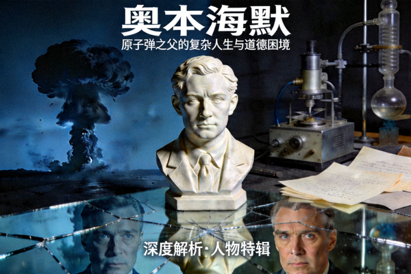 电影《奥本海默》深度解析海报 - 原子弹之父的复杂人生与道德困境